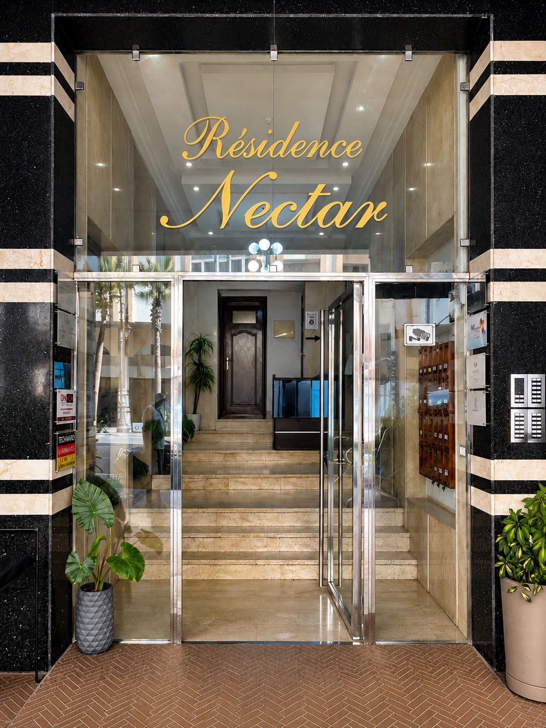 Entrée de la Résidence Nectar à Tanger